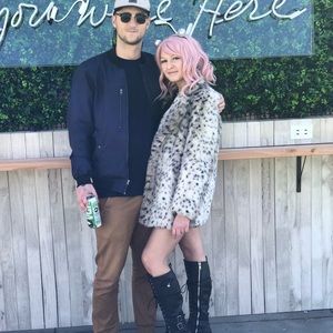 Faux Fur Vintage Coat - Size Medium